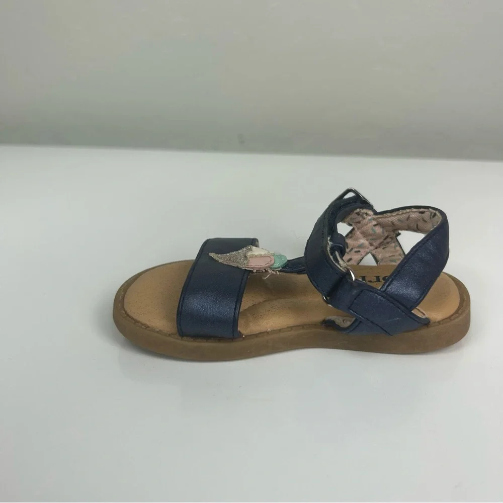 Born Sprinkles navy blue T sandal with ice cream cone toddler size 6 - Picture 4 of 16